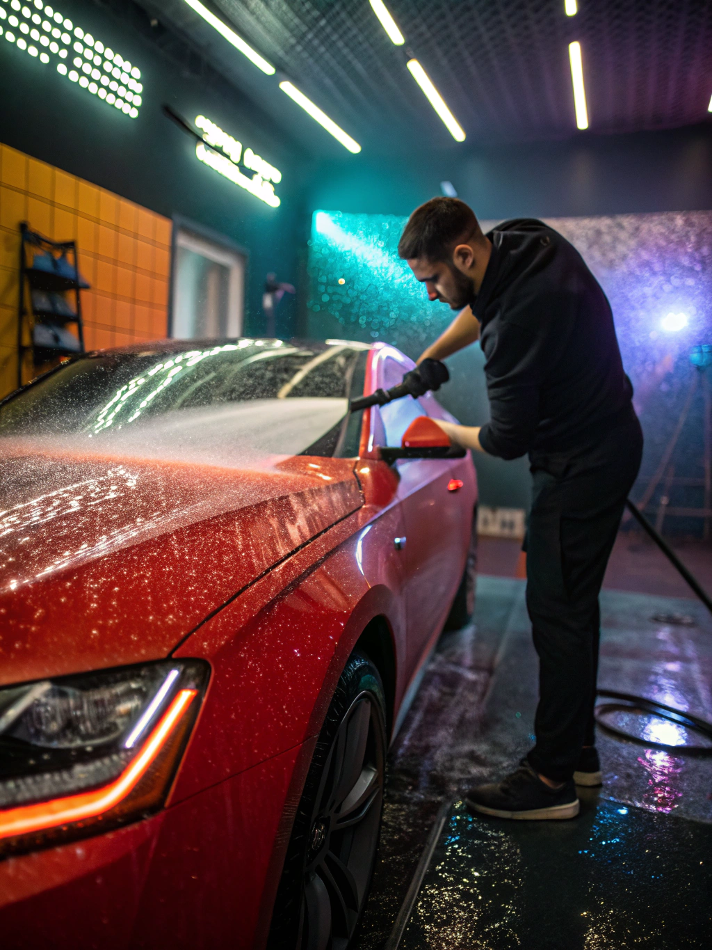 Exterior hand wash and wheel cleaning performed on a vehicle at Raven Automotive